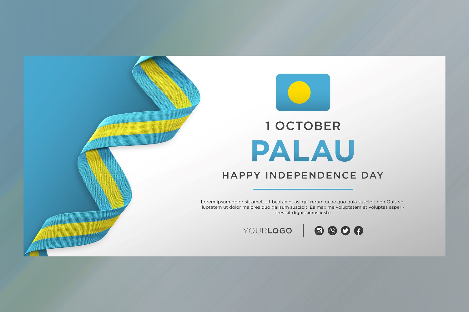 Palau National Independence Day Celebration Banner, National Anniversary