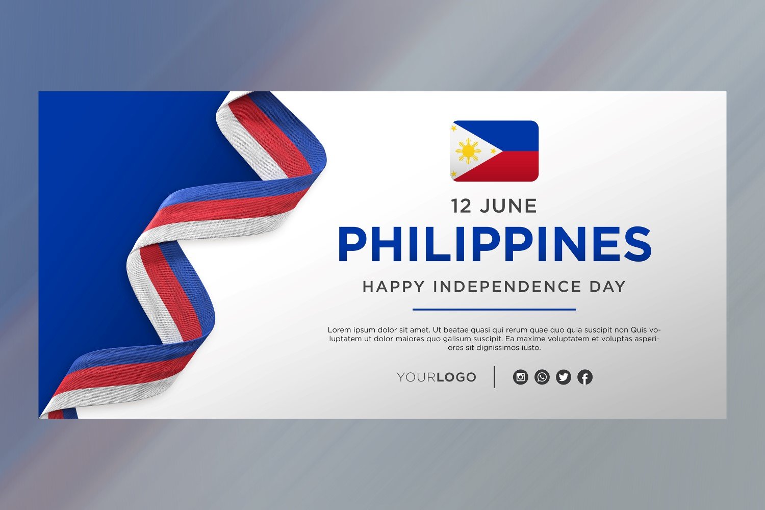 Philippines National Independence Day Celebration Banner, National Anniversary