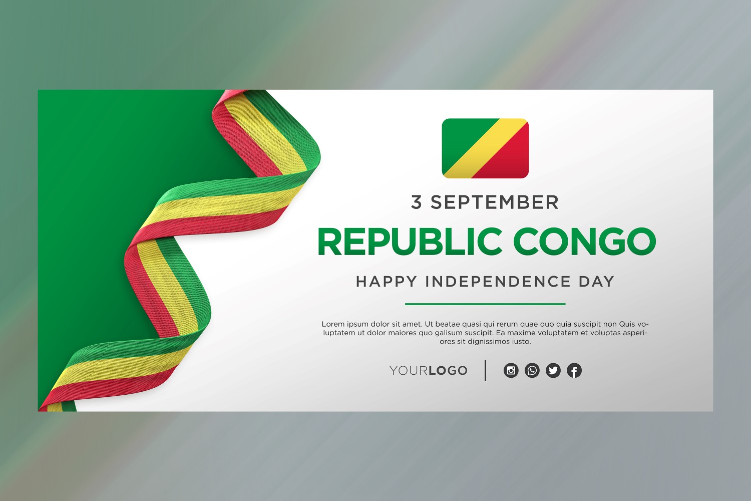 Republic of the Congo National Independence Day Celebration Banner, National Anniversary