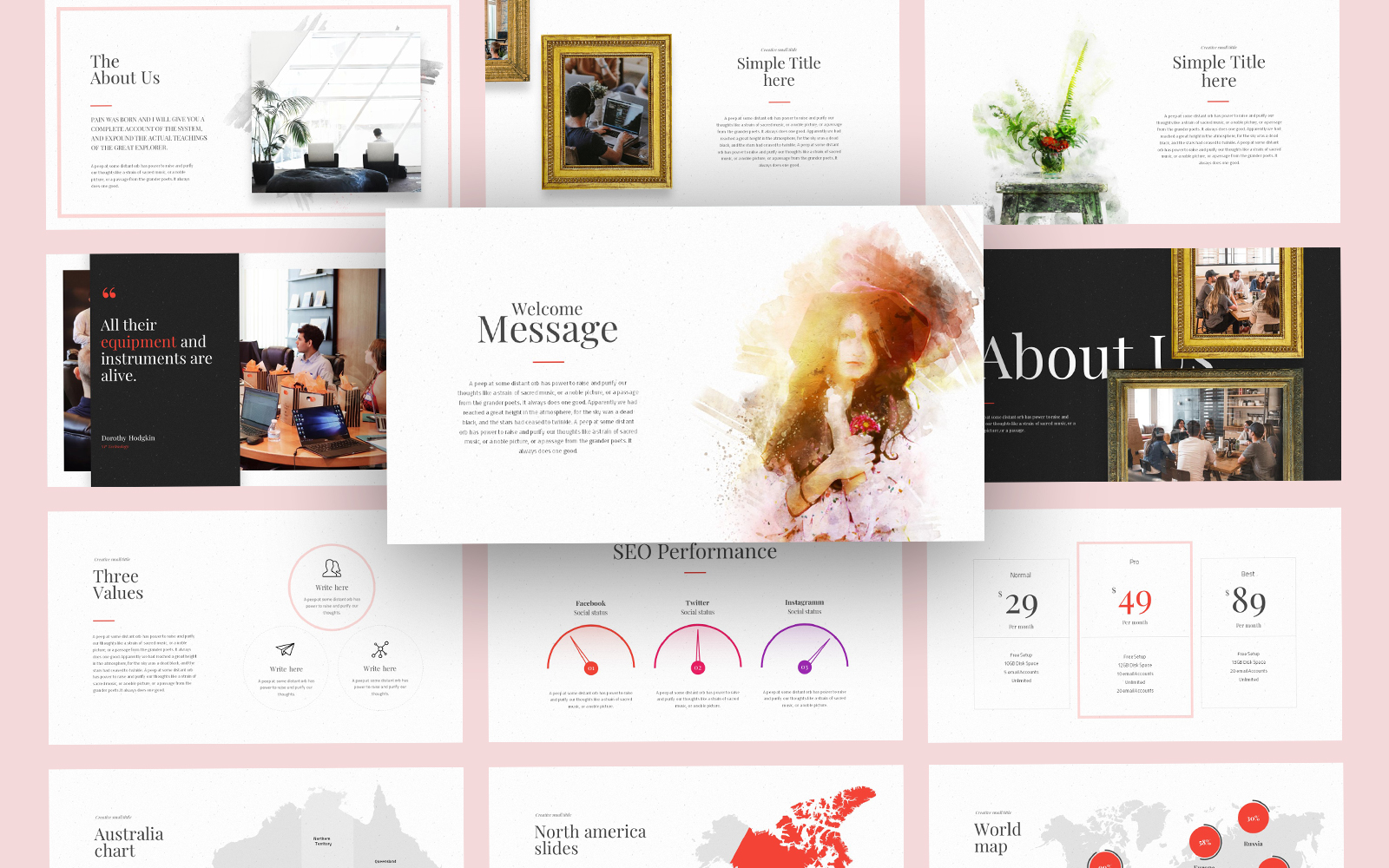 Colorist Watercolor Brush PowerPoint Template