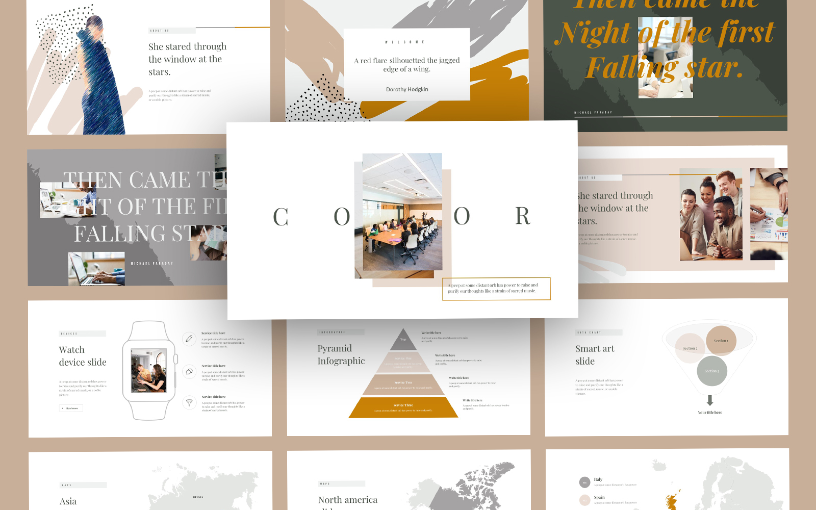 Colour Clean Minimal PowerPoint Template