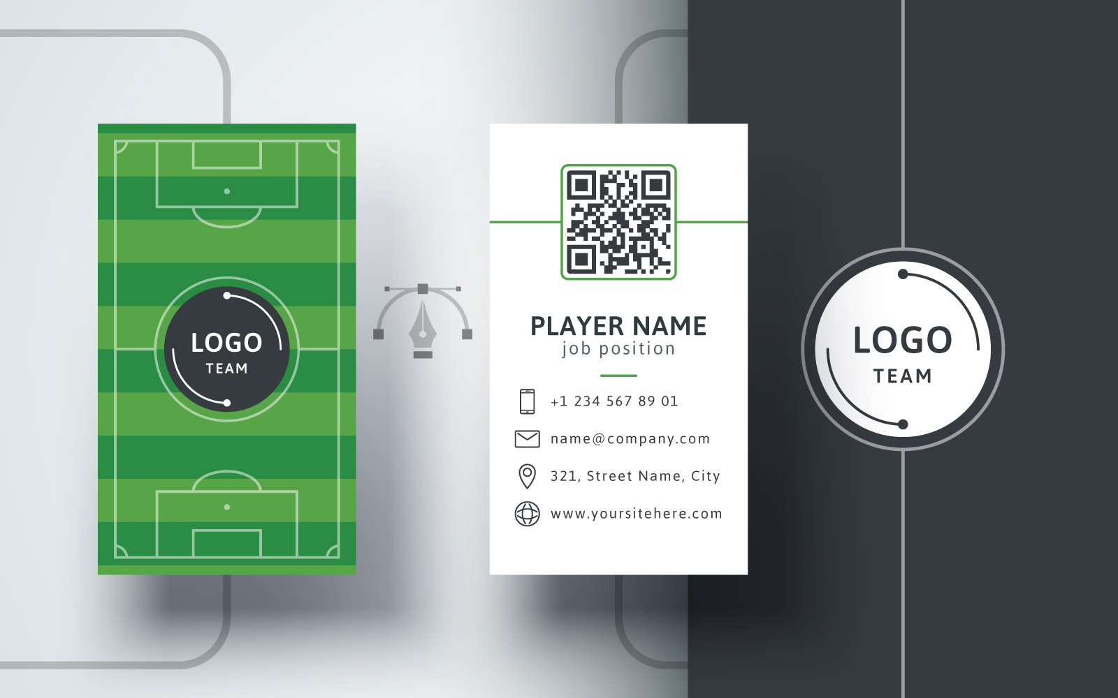 Football Template Business Card | Brand Company