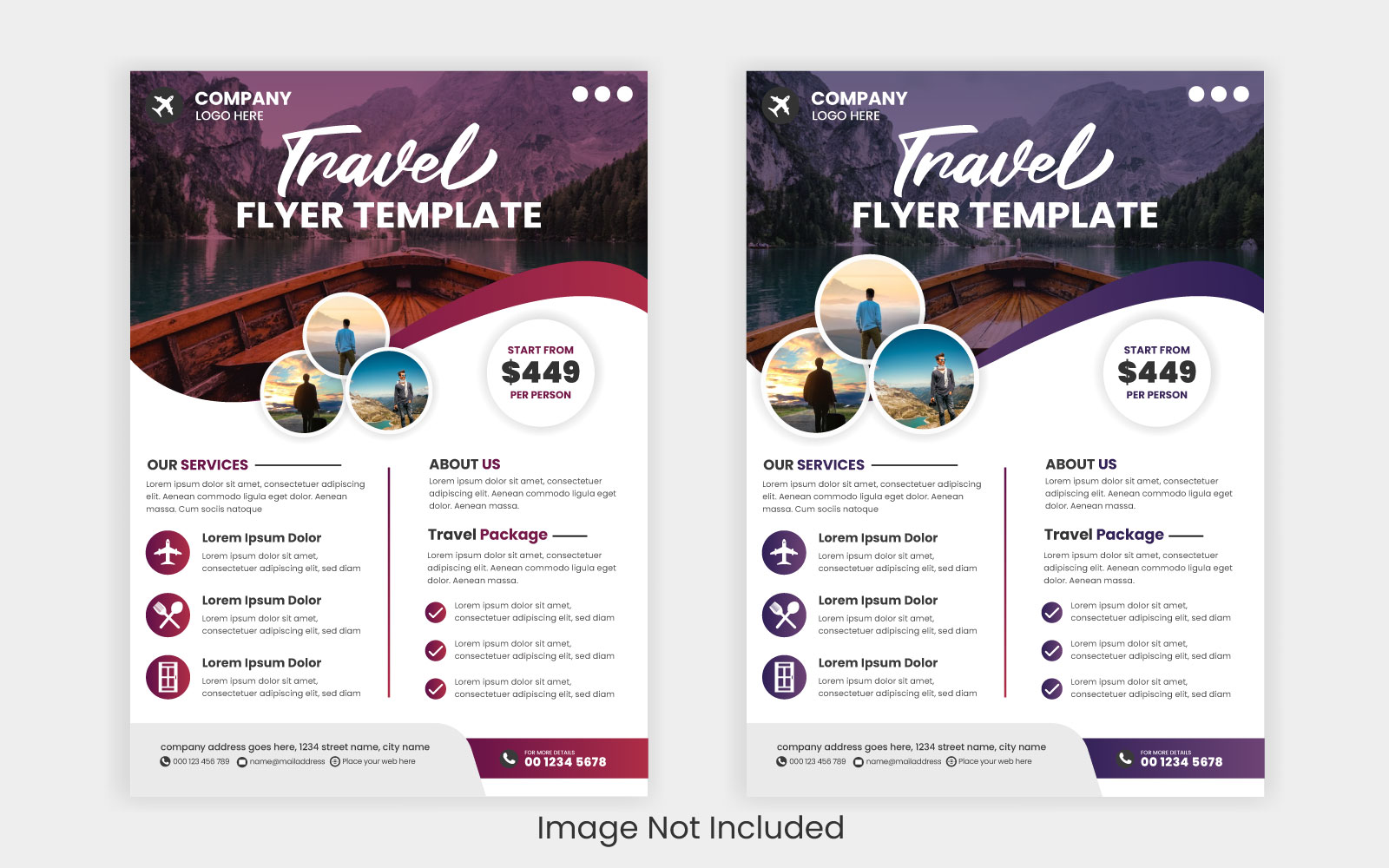 Travel holiday flyer  design and brochure cover page template for travel agency