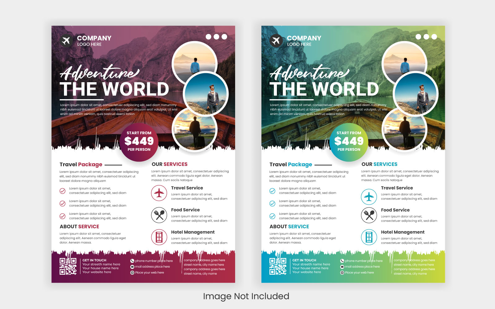 Travel holiday flyer  design and brochure cover page Vector template for travel agency
