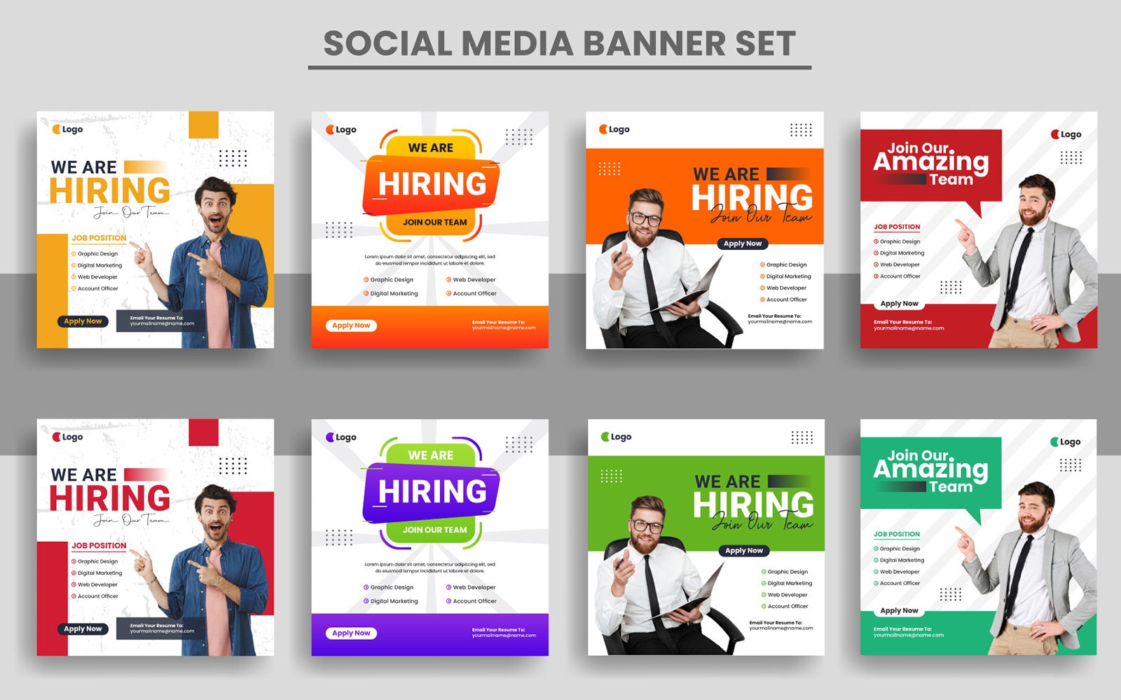 We are hiring job vacancy social media post or web banner template