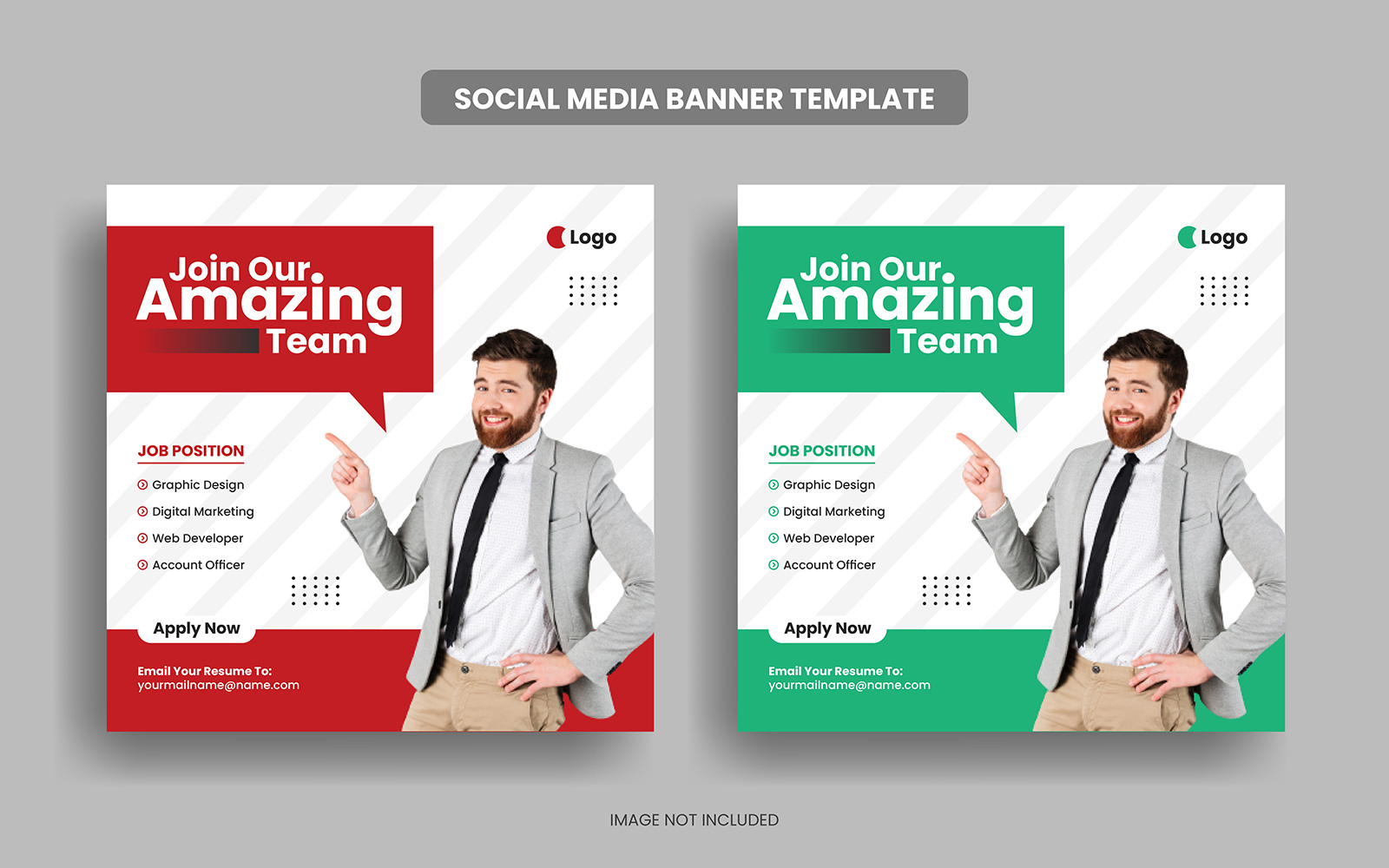 We are hiring banner social media post banner template