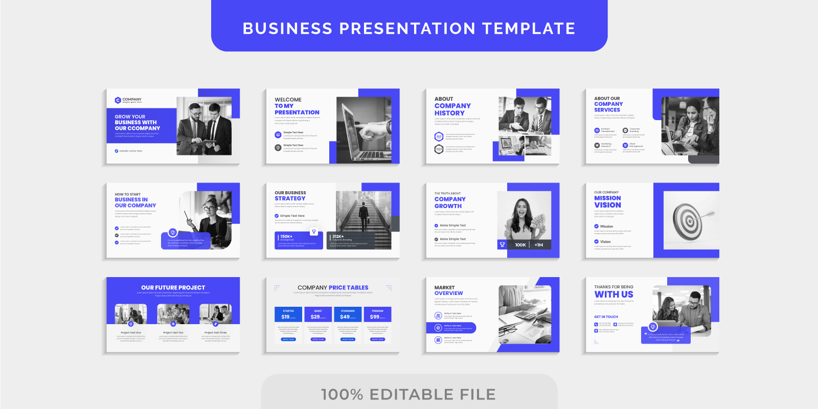 Modern Abstract Corporate Agency business presentation slides Design template