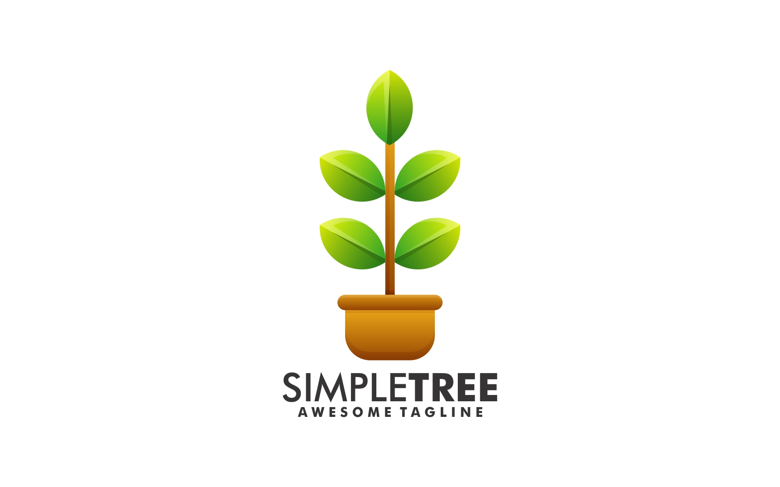 Tree Gradient Logo Template