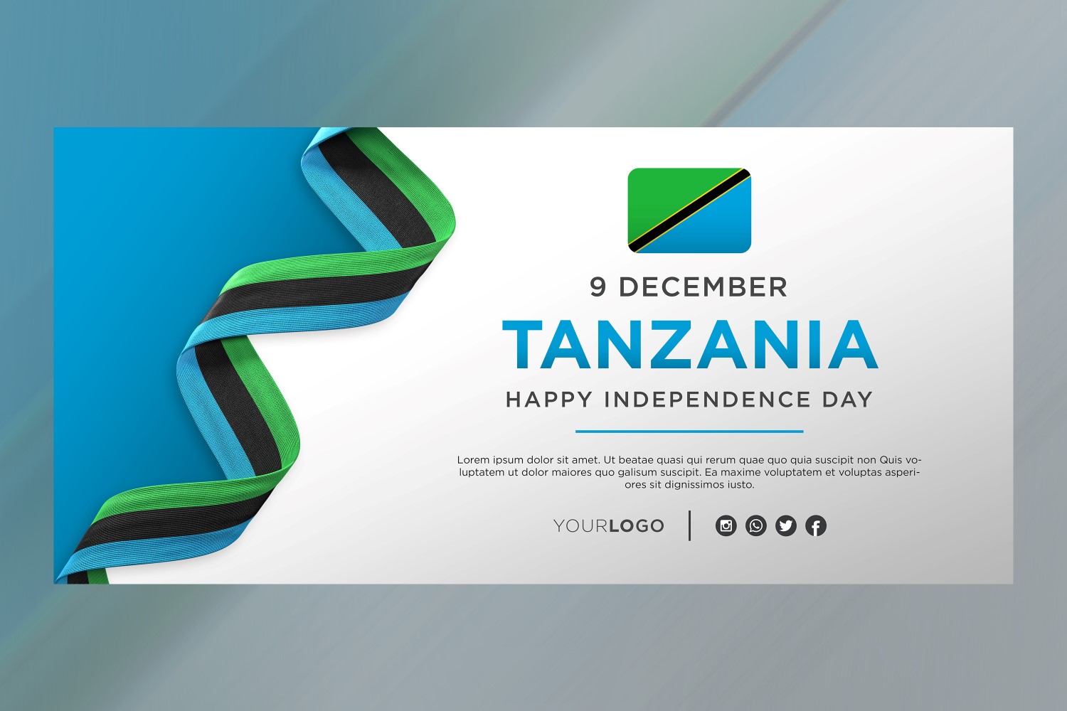 Tanzania National Independence Day Celebration Banner, National Anniversary