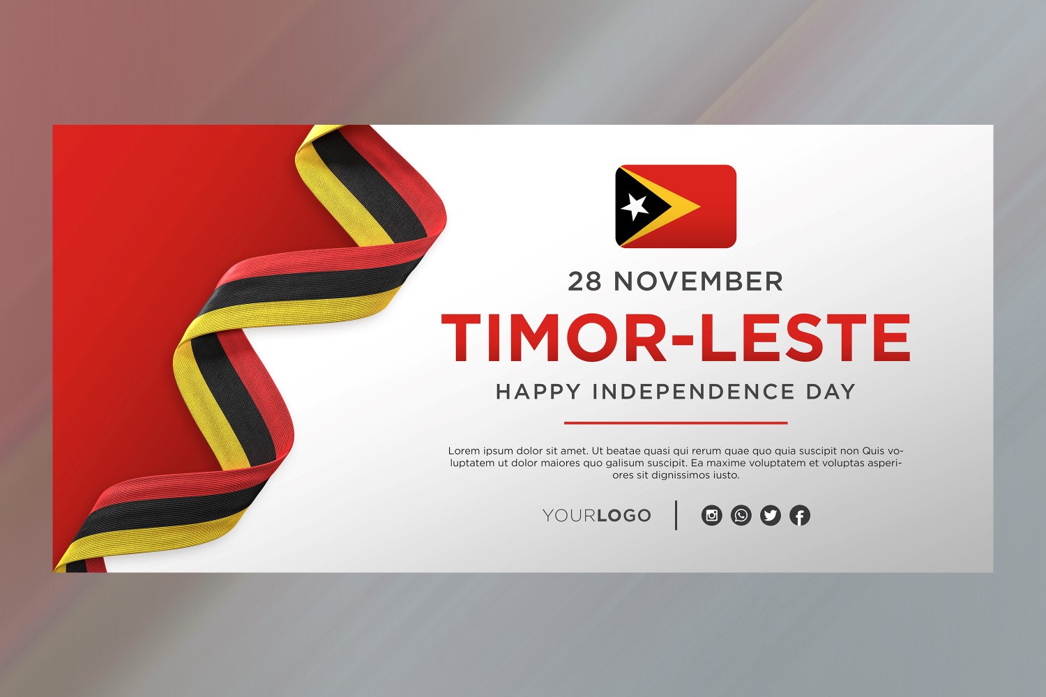 Timor-Leste National Independence Day Celebration Banner, National Anniversary