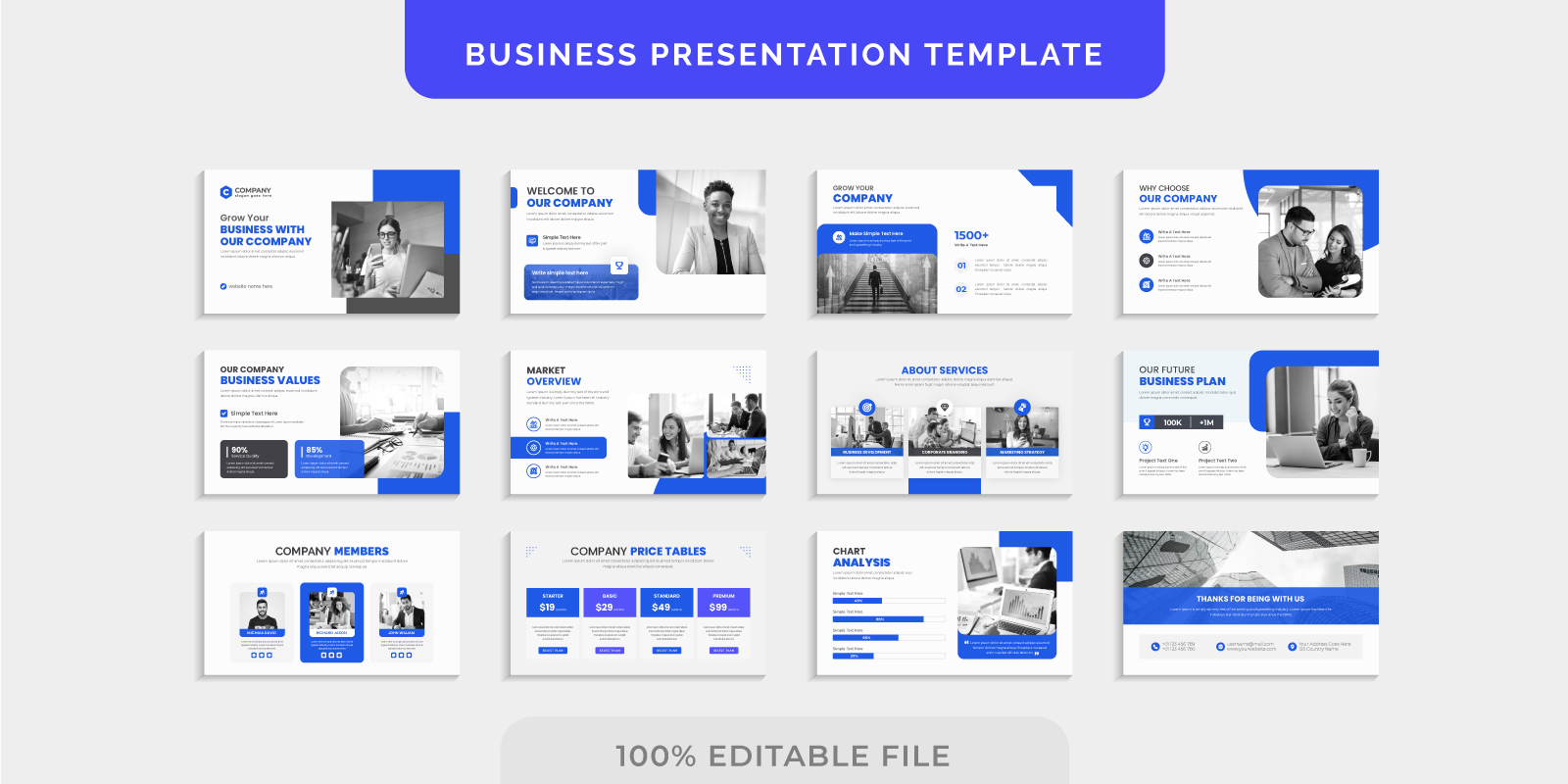 Creative Corporate Marketing business presentation slides template