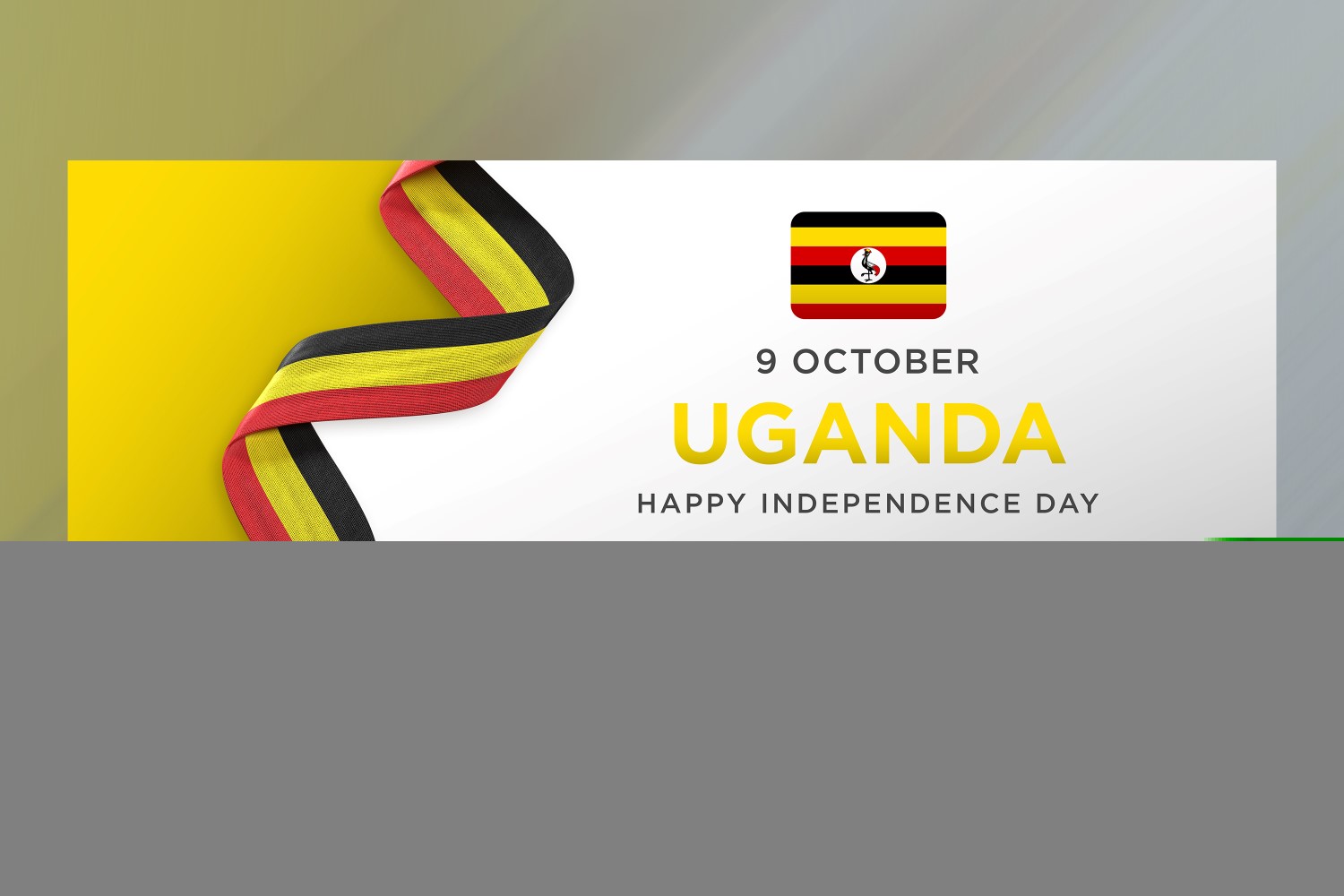 Uganda National Independence Day Celebration Banner, National Anniversary