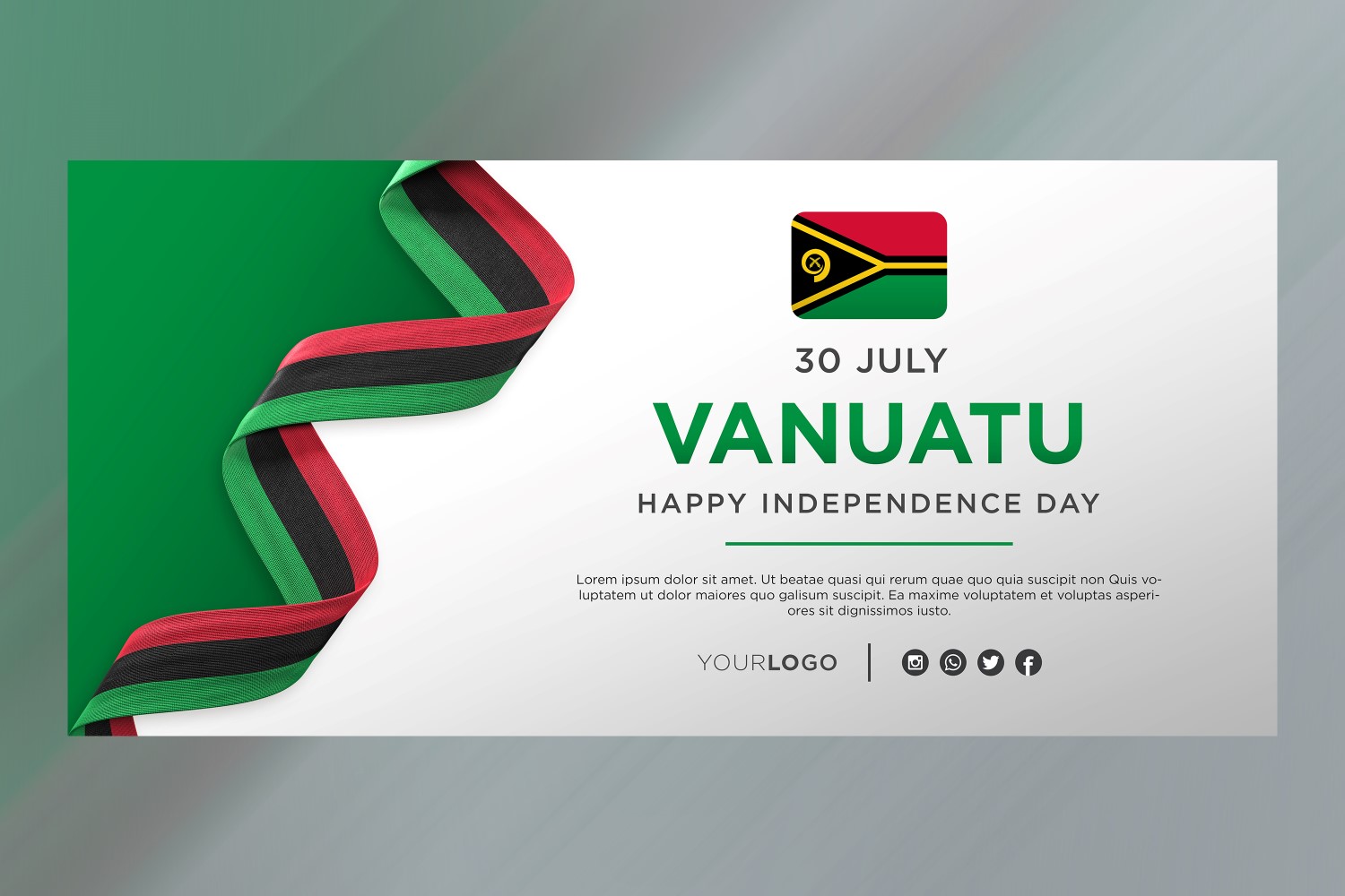 Vanuatu National Independence Day Celebration Banner, National Anniversary