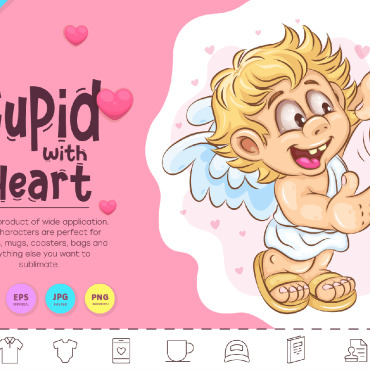 Cartoon Cupid Vectors Templates 300960
