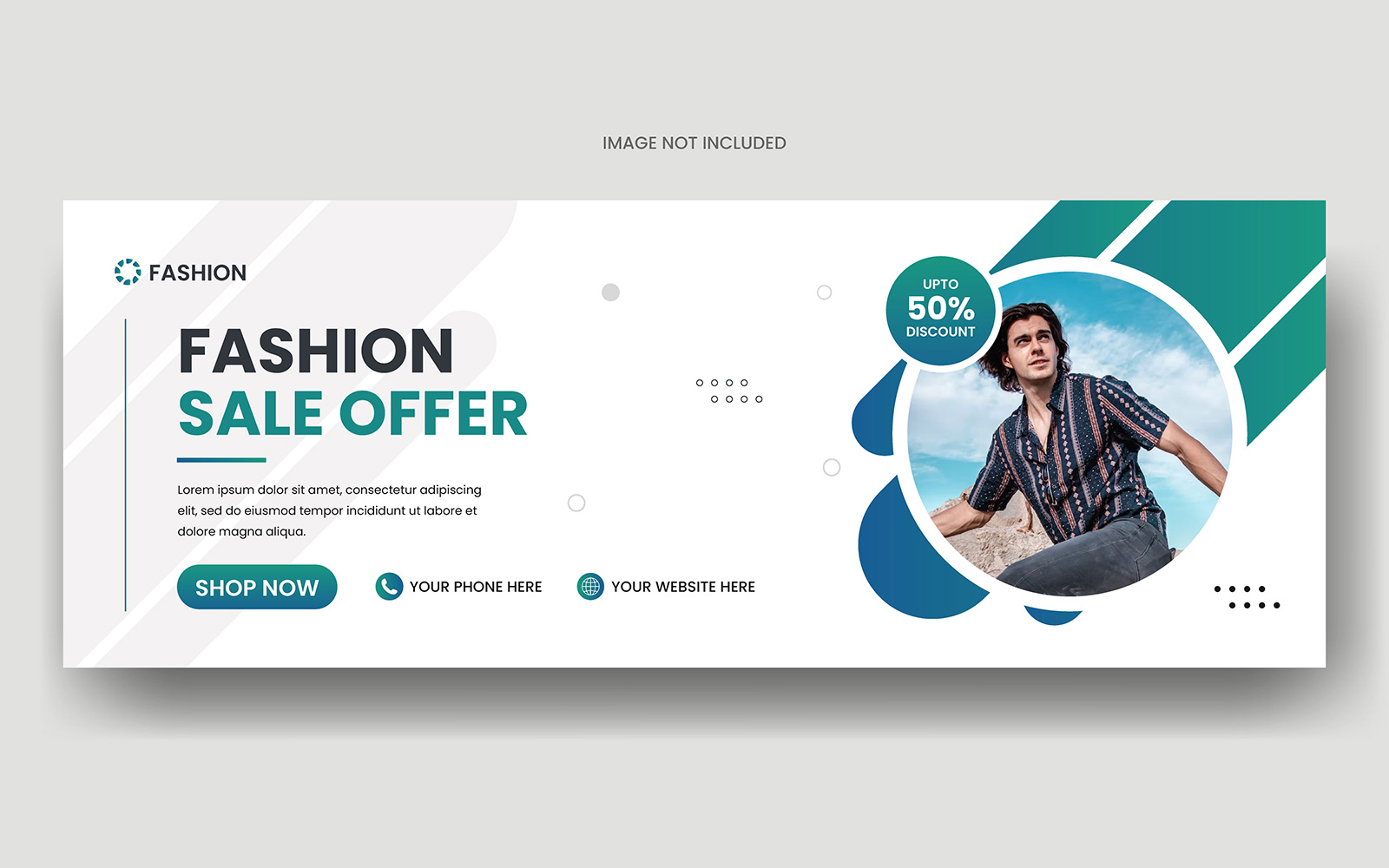 Abstract Fashion sale social media cover banner and web banner layout template
