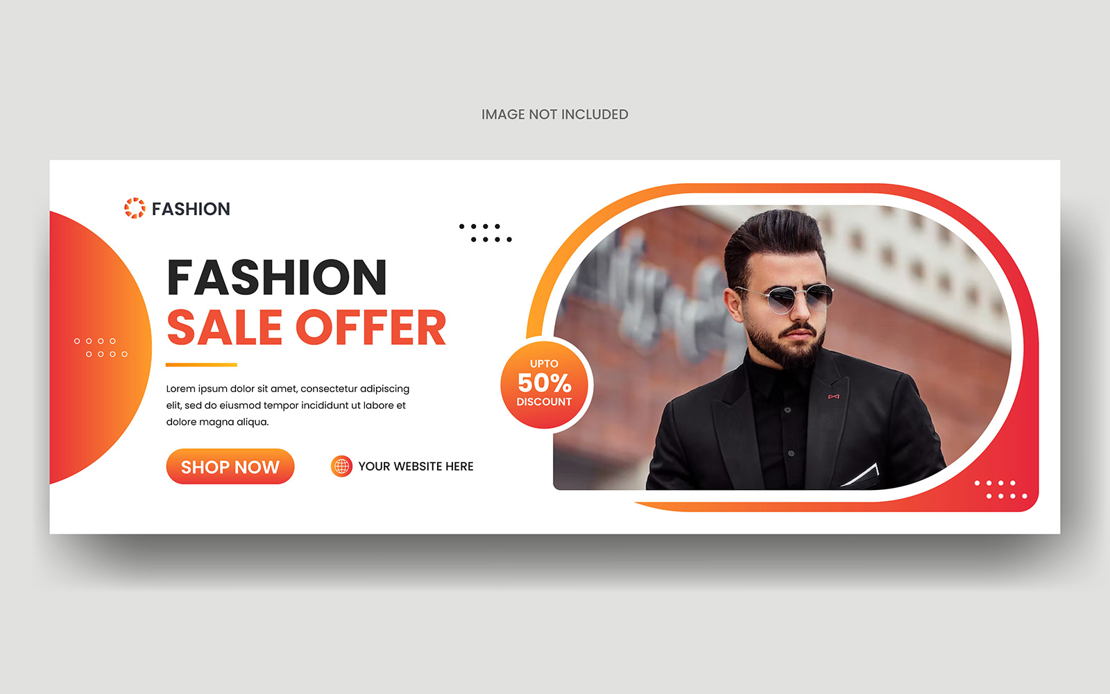 Abstract Fashion sale social media cover banner template and web banner layout