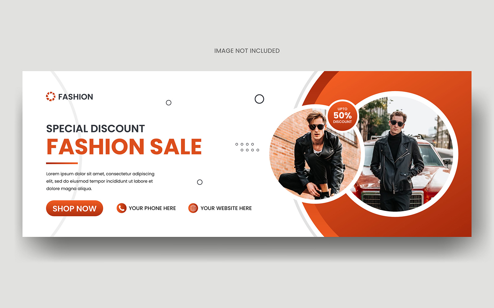 Fashion sale social media facebook cover design and web banner template