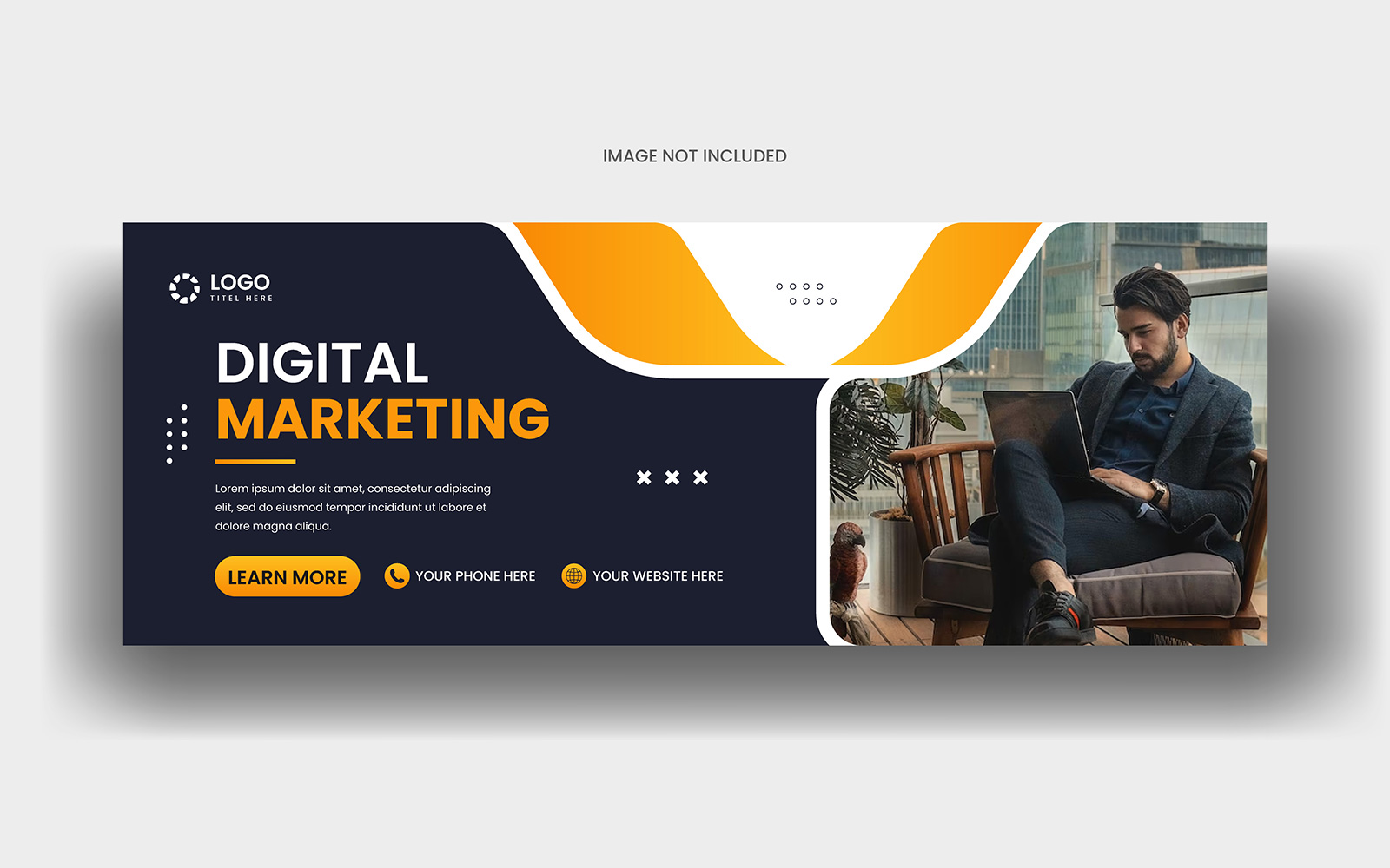 Digital marketing agency social media facebook cover banner template