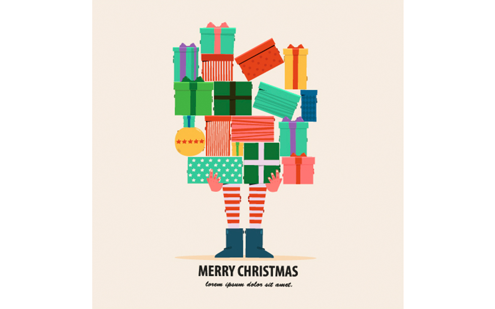 Happy Holiday Card Illustration
