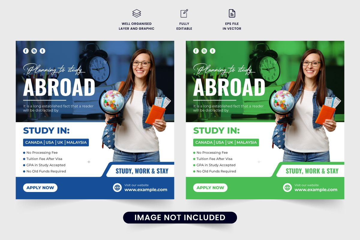 Education web banner template vector