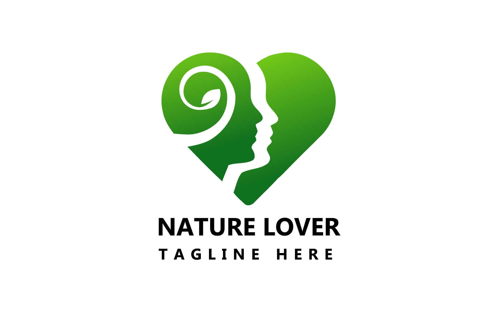 Human Idea Logo, Nature Lover Logo Template