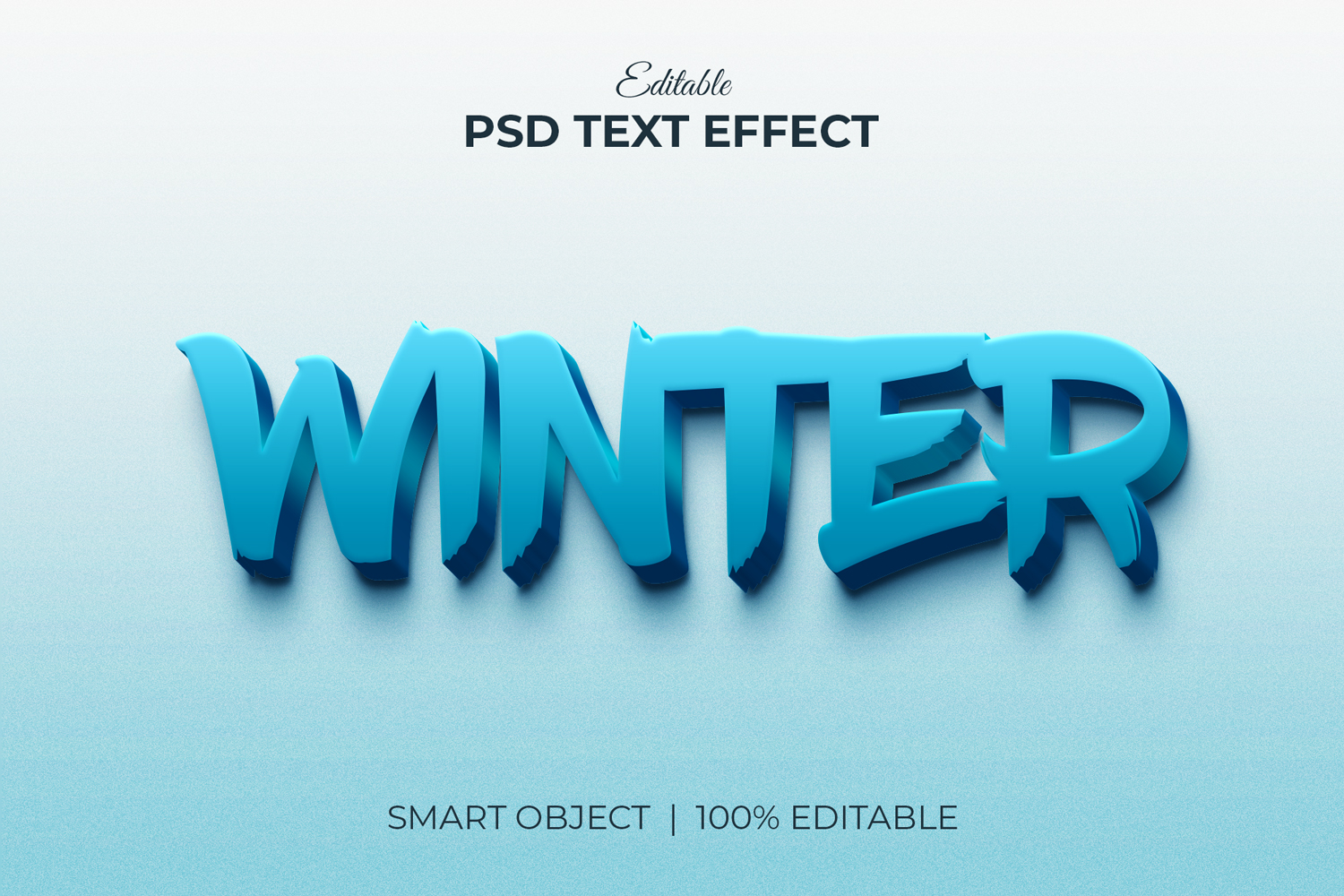 Winter Editable 3d Text Effect Mockup