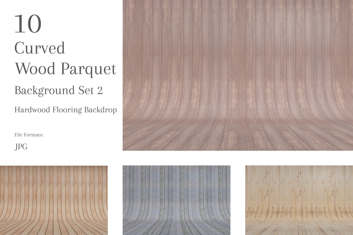 10 Curved Wood Parquet Hardwood interior background Set 2