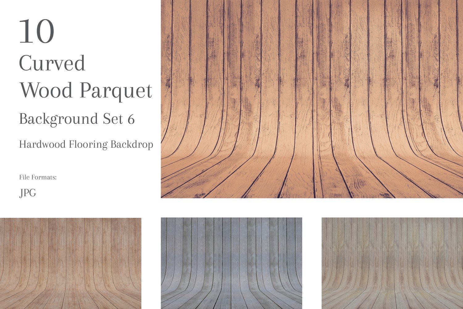 10 Curved Wood Parquet Hardwood interior background Set 6