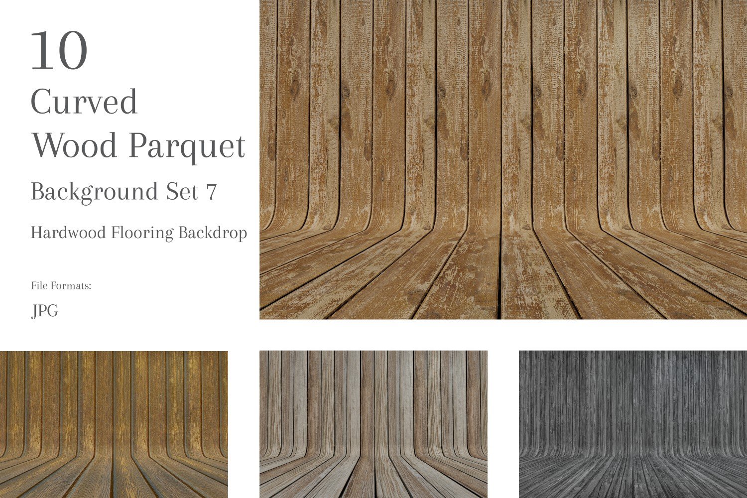 10 Curved Wood Parquet Hardwood interior background Set 7