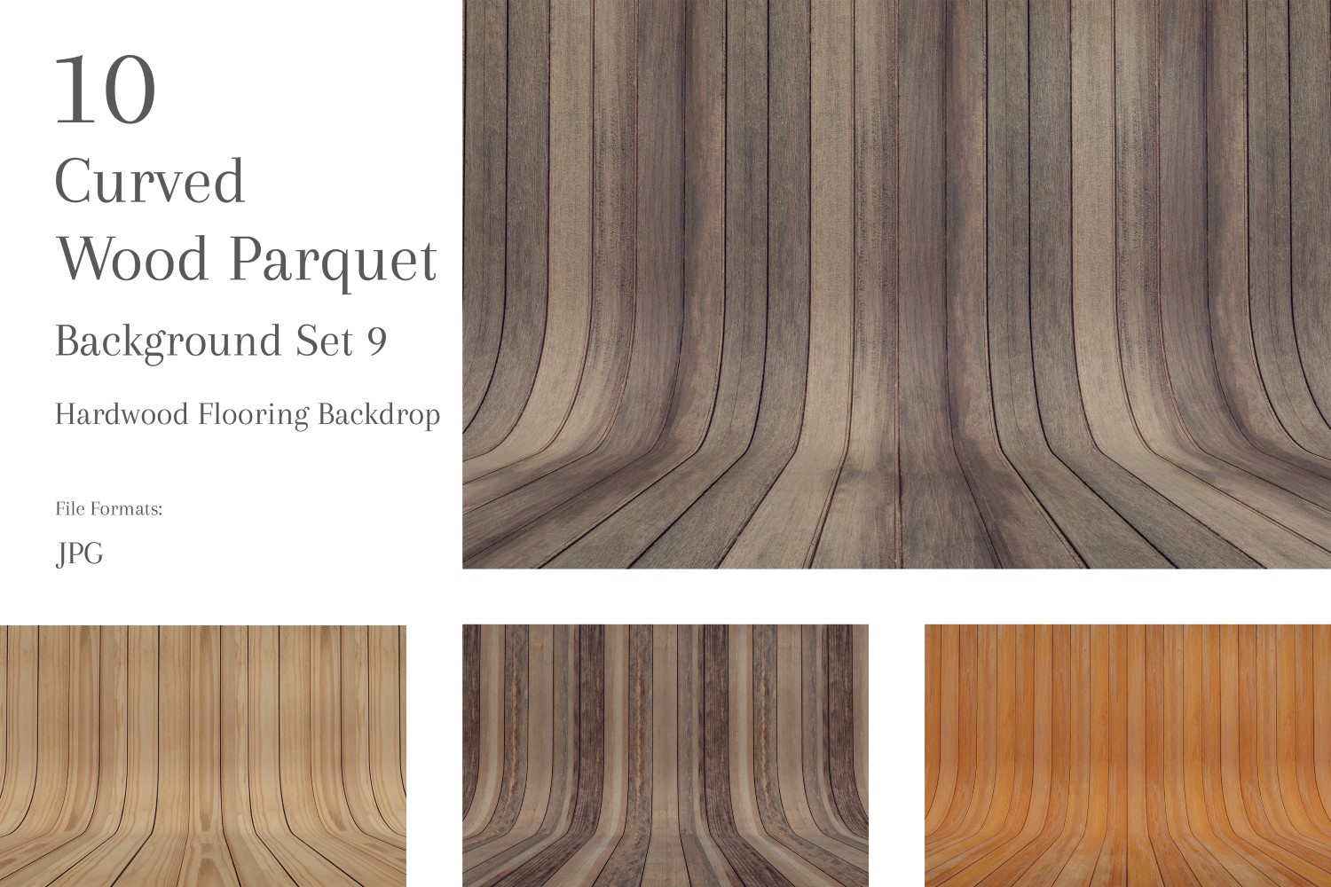 10 Curved Wood Parquet Hardwood interior background Set 9