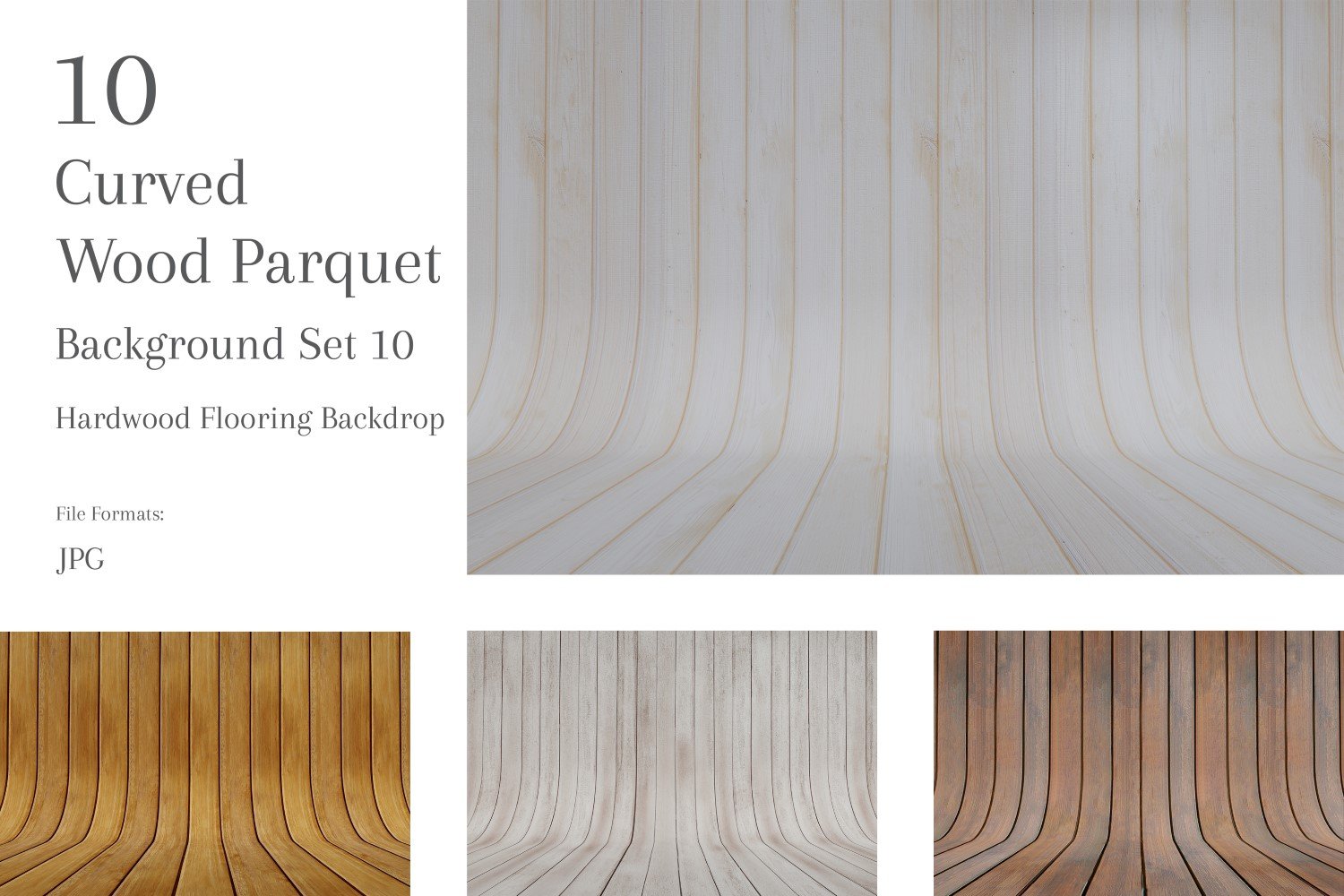 10 Curved Wood Parquet Hardwood interior background Set 10