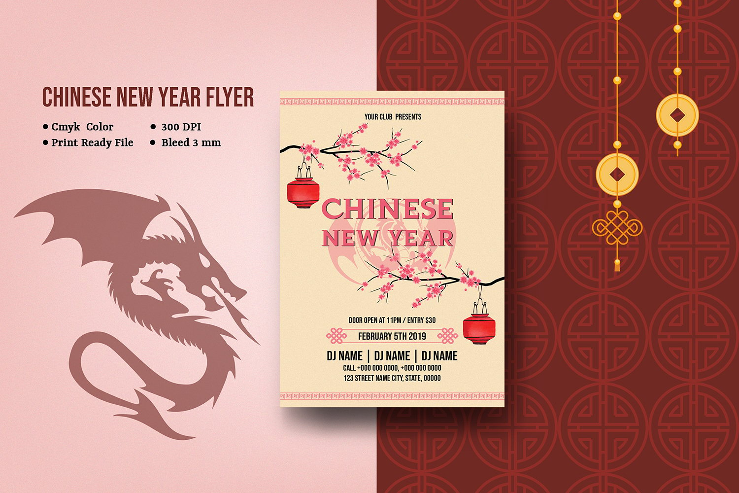 Chinese Lunar New Year Party Flyer