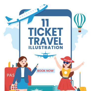 Travel Ticket Illustrations Templates 301424