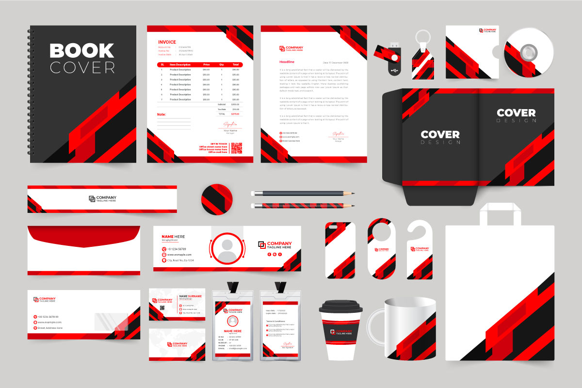 Business brand promotion template vector