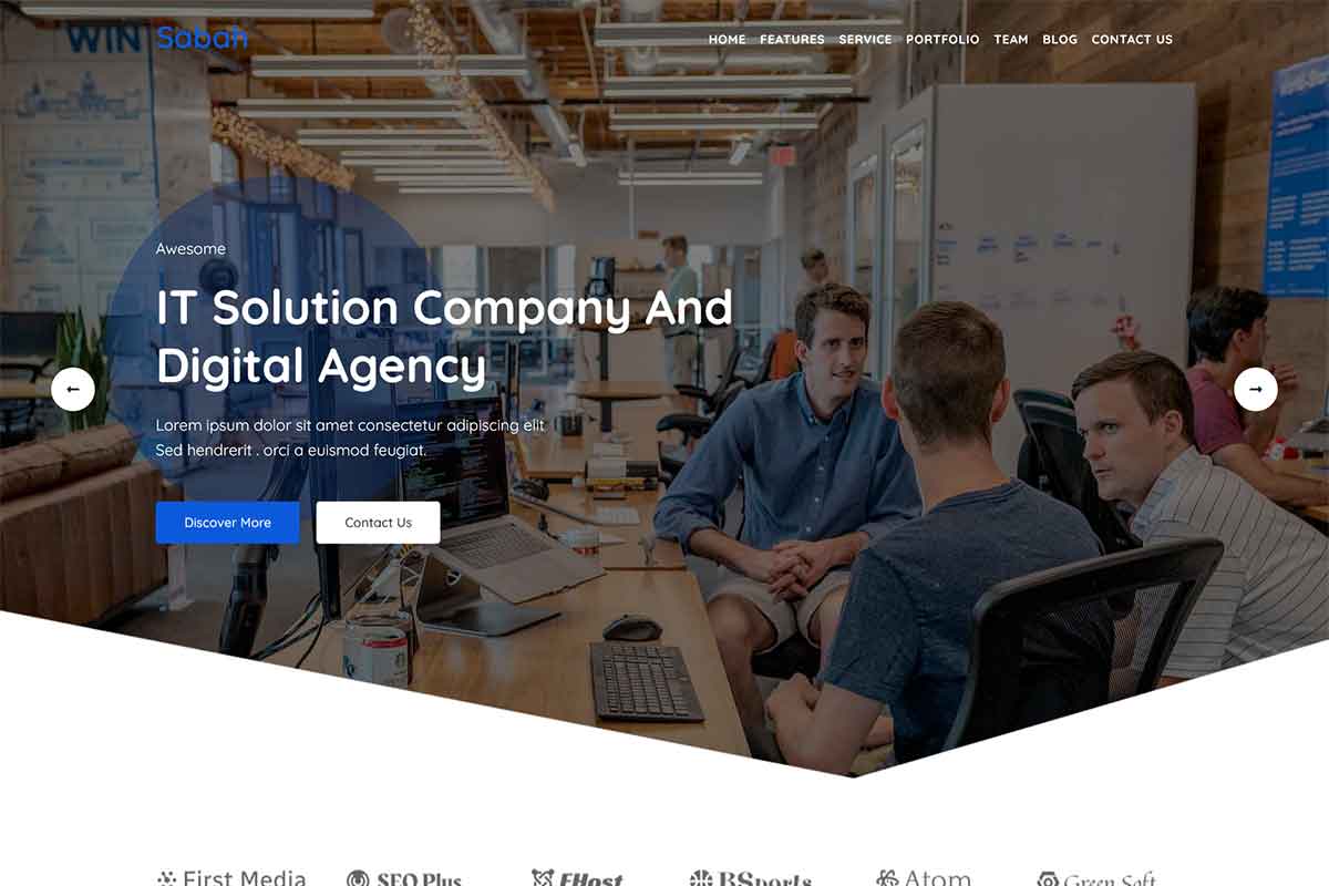 Sabah - IT Solution Services Landing Page Template