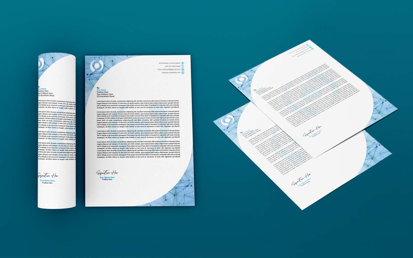 Professional Technology Company Letterhead - Corporate Identity