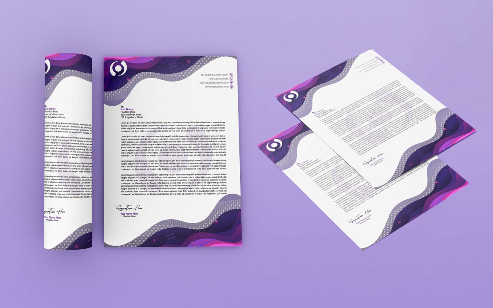 Creative Gradient Liquid Abstract Letterhead - Corporate Identity