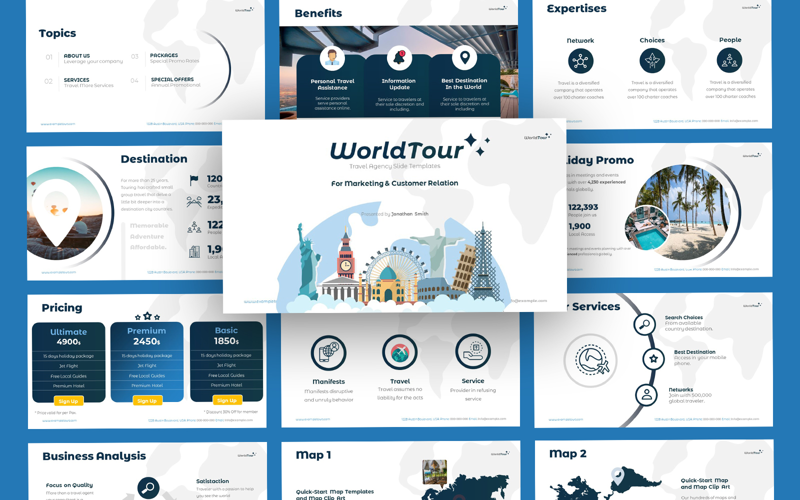 World Travel Agency Google Slides Template