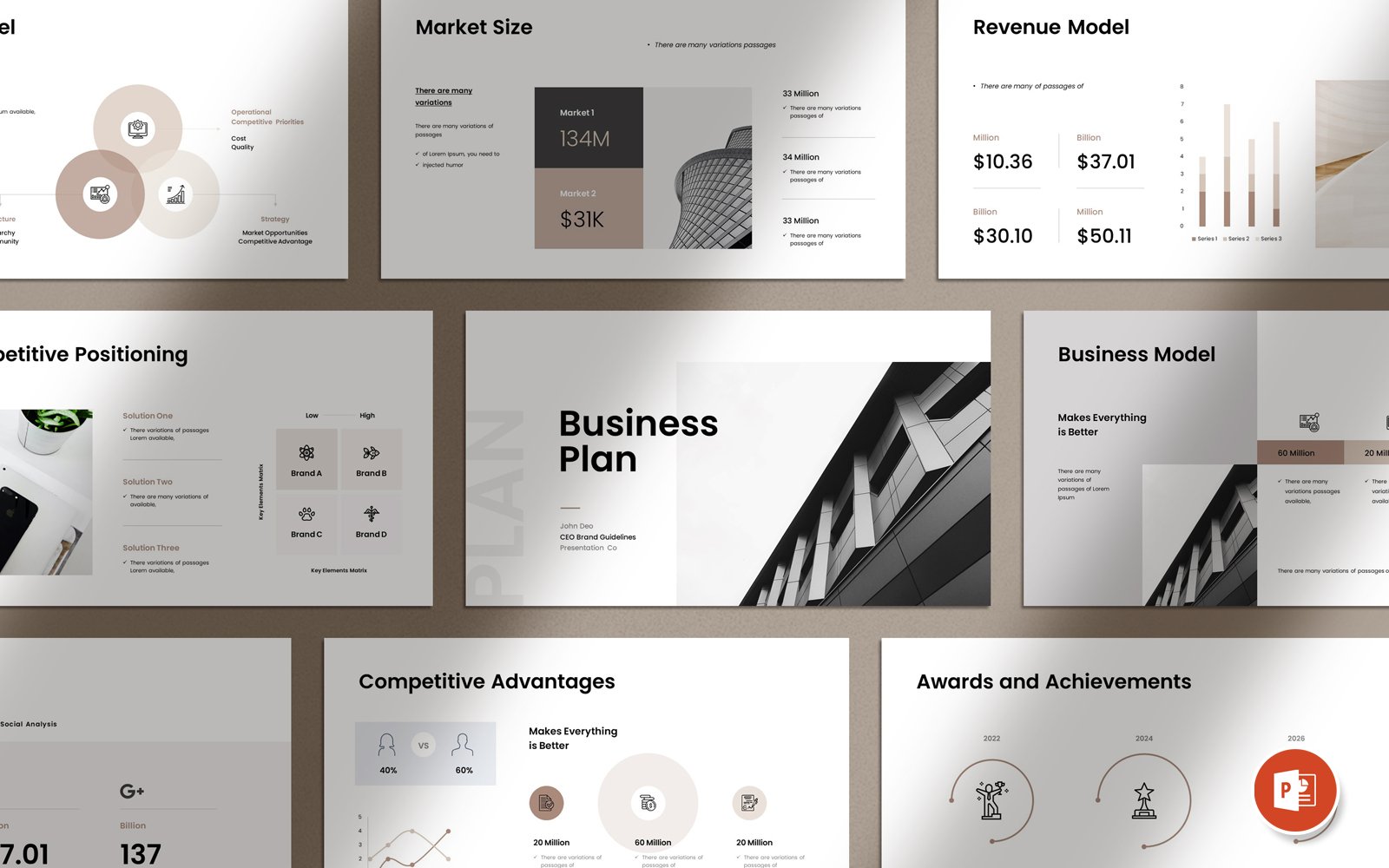 Business Plan Presentation Layout