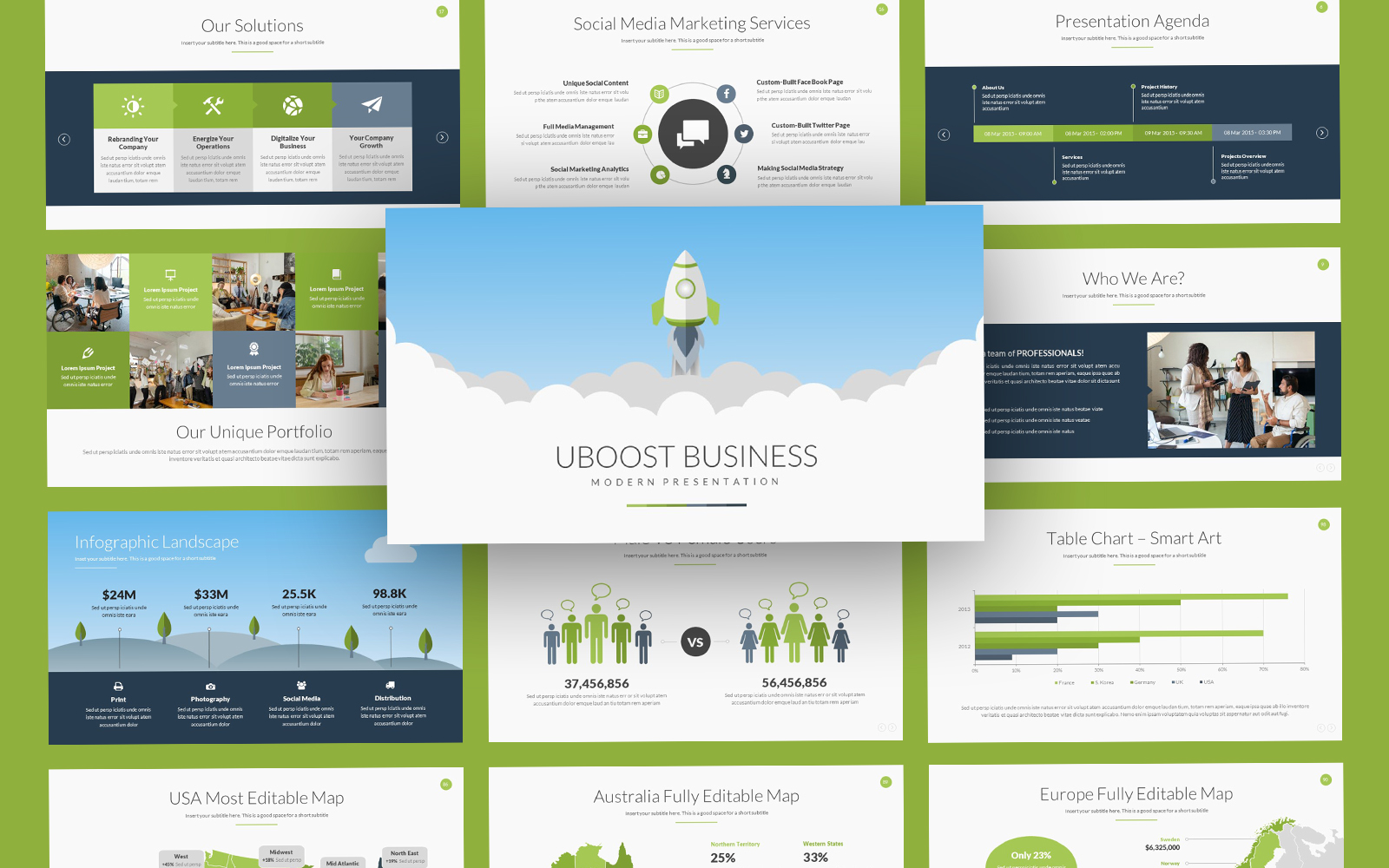 Uboost Clean Business Keynote Template