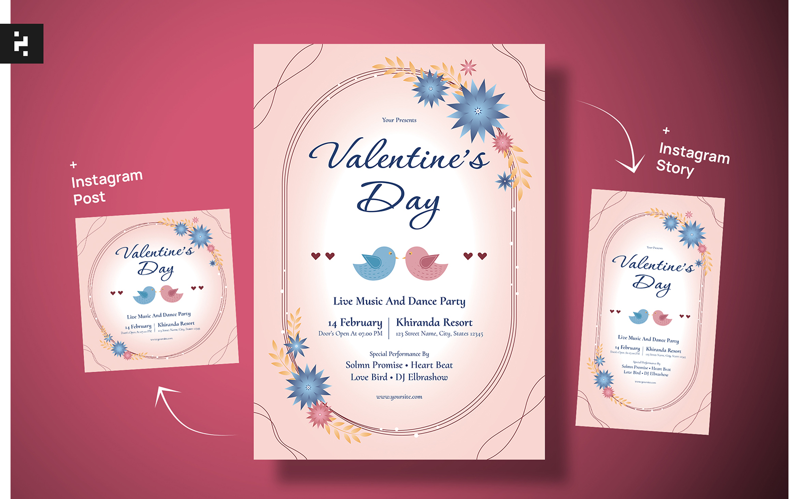 Elegant Valentine Day Flyer