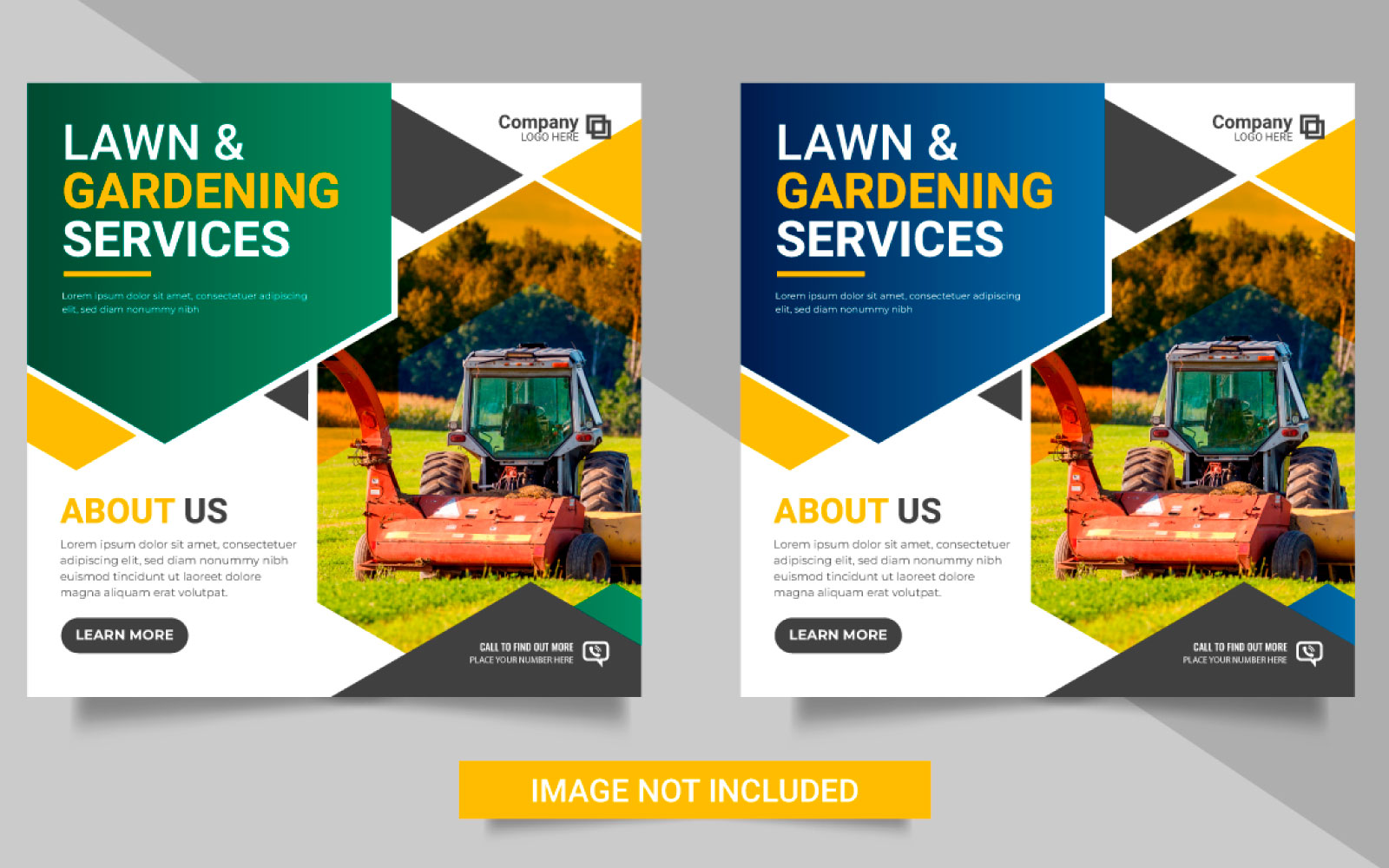 Agriculture service social media post banner  or lawn mower gardening vector  banner design
