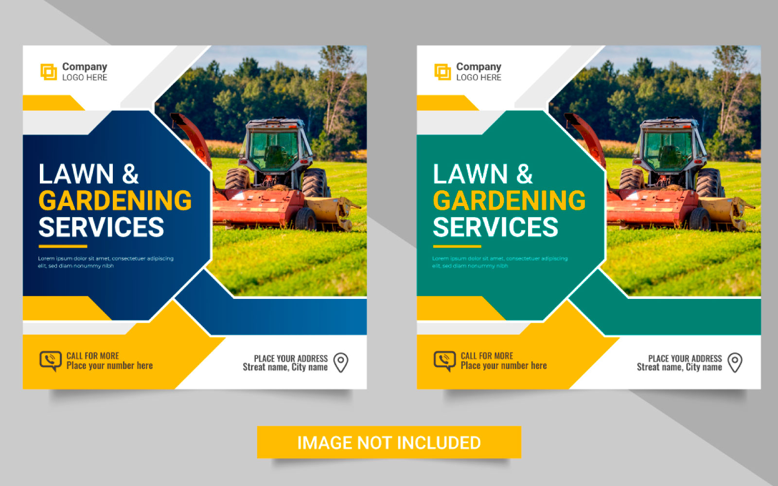 Agriculture service social media post banner bundle or lawn mower garden vector   banner  design