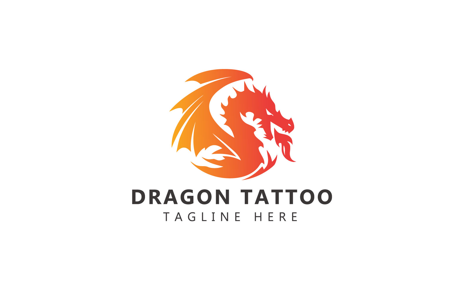Dragon Tattoo Logo Template