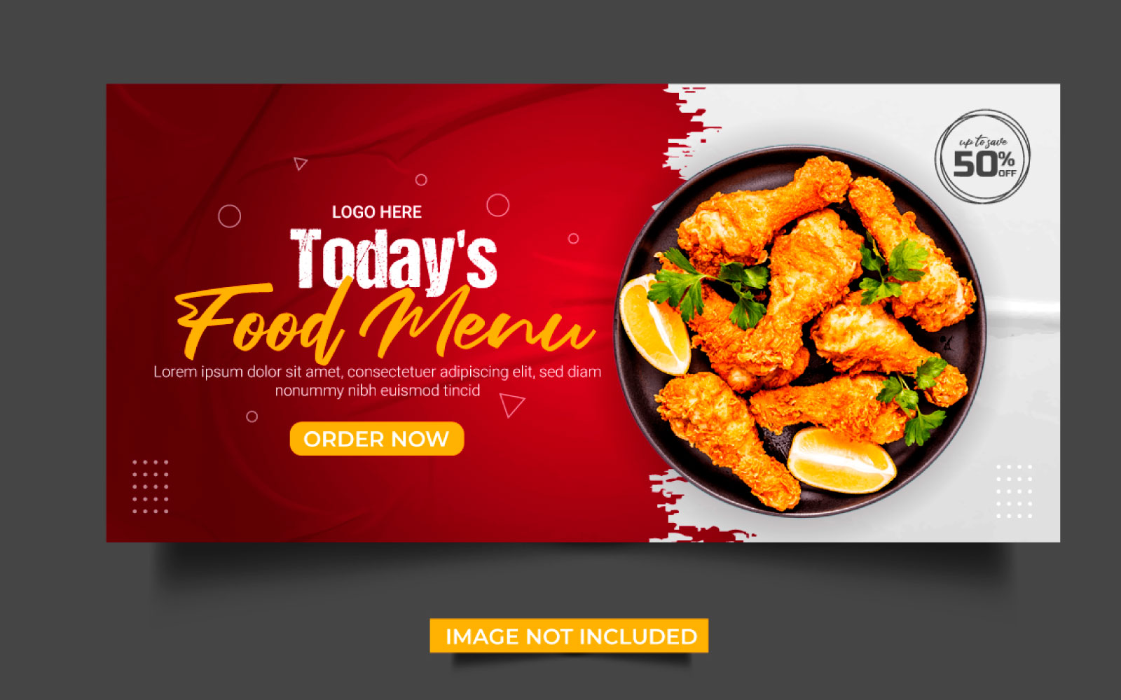 Vector Food web banner Social media cover banner food advertising discount sale offer