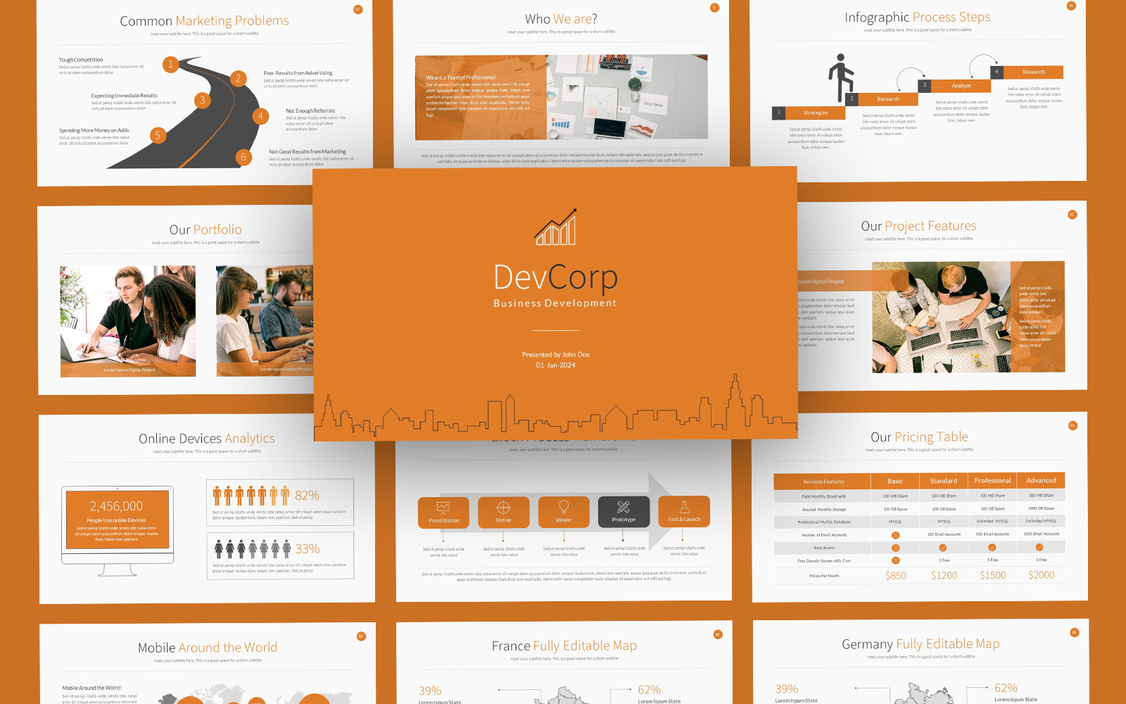 DevCorp Business Development PowerPoint Template