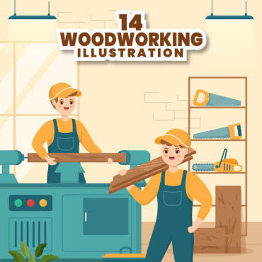 Carpenter Furniture Illustrations Templates 301931