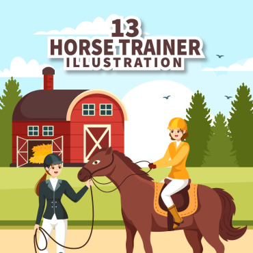 Trainer Equestrian Illustrations Templates 301964