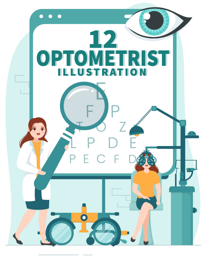 12 Optometrist Illustration
