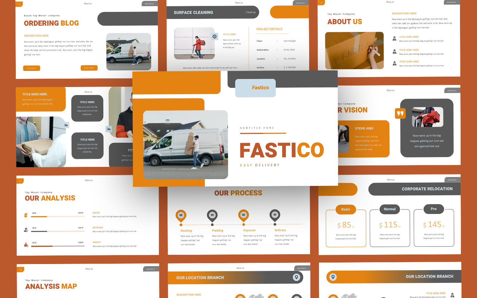 Fastico Delivery Courier Keynote Template